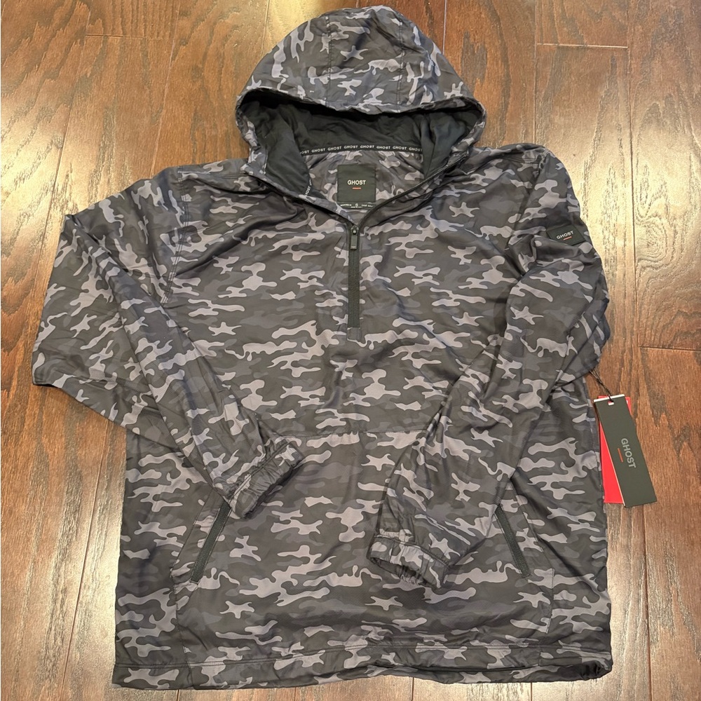 NEW Ghost Golf Black Camo The Wind Zone Hybrid Jacket Size Small NWT WINDBREAKER